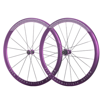 Black Finishing V Brake Wheelset Straight Pull Spokes Road Bike Clincher Wheelset