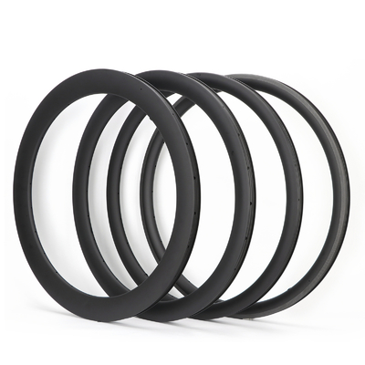 38mm Frame Carbon Fiber Bike Rims 700c With 24H Spoke Holes And Disc Brake Rings
