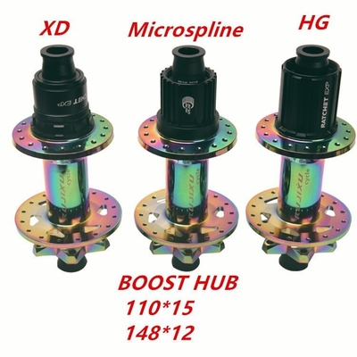 Front 32H Mtb Hub Thru Axle Hub 12 Speed Rear 148mm With 36t Turnstile Aluminum Alloy