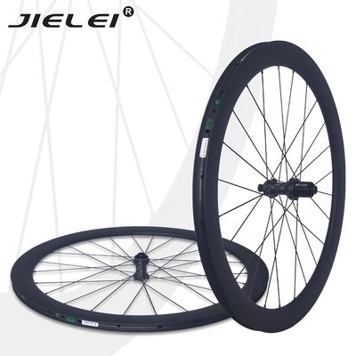JIELEI 700c Carbon Bike Wheels 50mm 28mm Width Clincher Wheel Bicycle Rim Brake Cycling Wheels Bicycle Wheelset