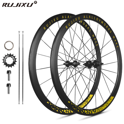 Aluminum Alloy Lightweight Fixed Gear Wheelset Clincher Rim Single Gear Wheel Set