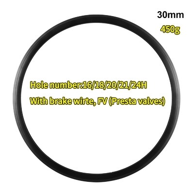 High Frame Aluminum Alloy Road Bike Wheel Rim V Brake 700C 30/40/50mm