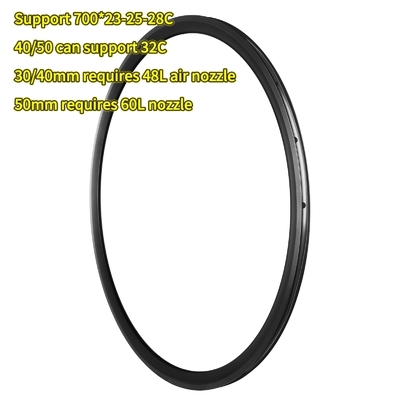 High Frame Aluminum Alloy Road Bike Wheel Rim V Brake 700C 30/40/50mm