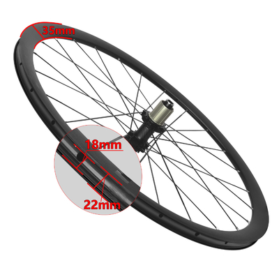 700C 35mm Depth Road Bicycle Wheelset With Straight Pull Spokes And Aluminum Alloy Tube