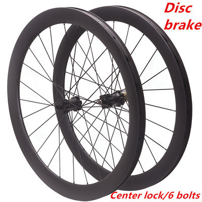 Clincher Rim 88mm Disc Brake Wheels Black Finishing 700C Rust Resistance