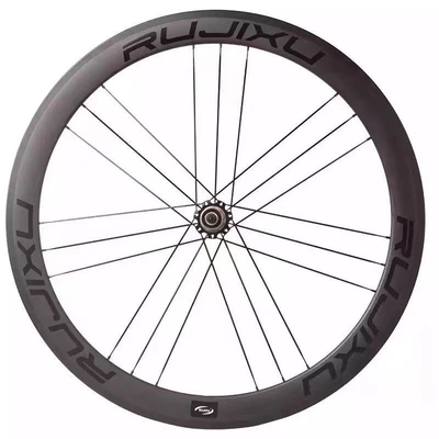 RUJIXU 700C Road Bike Carbon Wheels 50mm Depth 16 / 21H With V Brake System