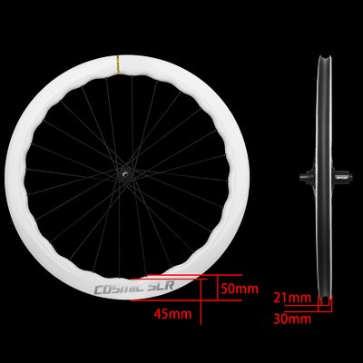Carbon Fiber 700C Disc Brake Wheelset 6 Claw 30mm Outer 21mm Inner Rim