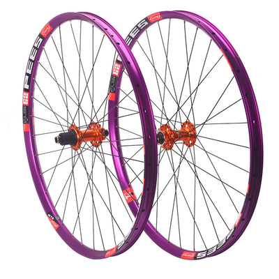 Tubeless Type Aluminum 27.5" MTB Wheelset 20mm Depth With 6 Bolt Disc Brake