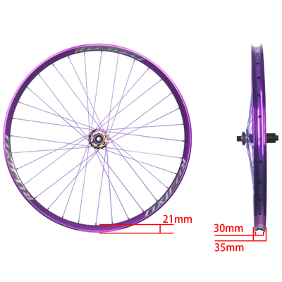 Customized 24 Inch Mountain Bike Wheelset Tubeless Rim Aluminum Braking Disc Brake Wheelset