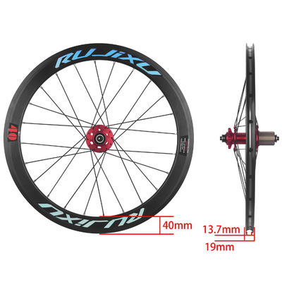 Aluminum Alloy 20 Inch 451 Wheelset UD Finishing 24 / 24H 40mm Rim Depth