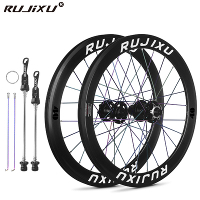 UD Finish 20" Bike Wheel Set Disc Brakes 406 451 120 Rings Side Mounted Hub P8 Modification Aluminum Alloy