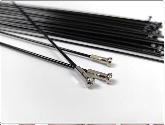 2mm Diameter Bicycle Spare Parts Stainless Steel Bicycle Spokes With Black J-Bend Spoke And Pillar 1423