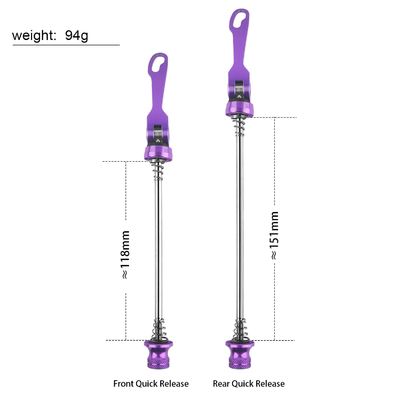 Aluminum Alloy Bicycle Quick Release Lever 4 Color Easy Installtion Long Lasting