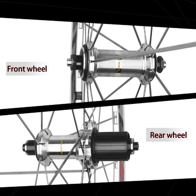 700C 30mm Alloy Road Bike Wheelset With V Brake System Aluminum Clincher Rim Spoke Hole 20 - 20h