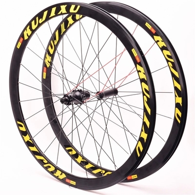 Lightweight V Brake Wheelset 38mm Rim Road Bike Wheelset Aluminum Alloy 24/24H Hub