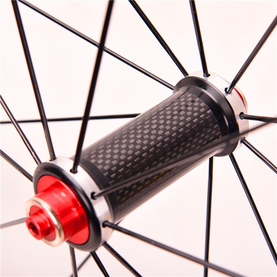 20 / 24h Spoke Holes 40mm Carbon Wheelset Easy Installation Long Lasting