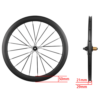 700C 50mm Depth Disc Brake Road Bike Wheelset Sealed Bearing 36T Ratchet Hub
