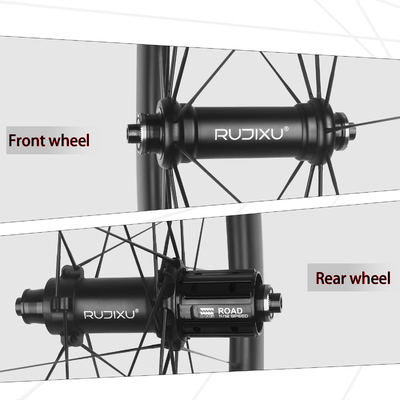 Customizable V Brake Wheelset 700C UD Matte Finishing Pillar Spoke Tubeless Rim Brake Wheelset