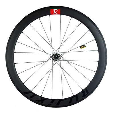 Clincher Tubeless Carbon Road Bike Wheelset 700c With V/C Brake And Carbon Rims