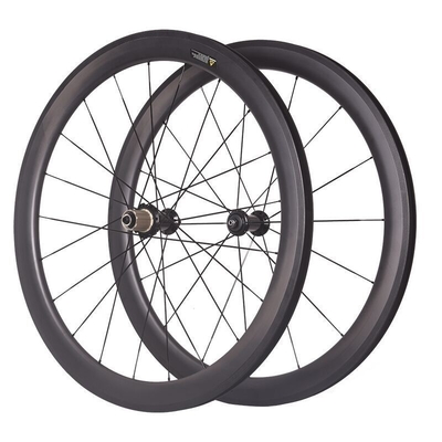 V Brake Rims 700c Bicycle Wheelset 50mm Carbon Fiber Pillar 1423 Spokes