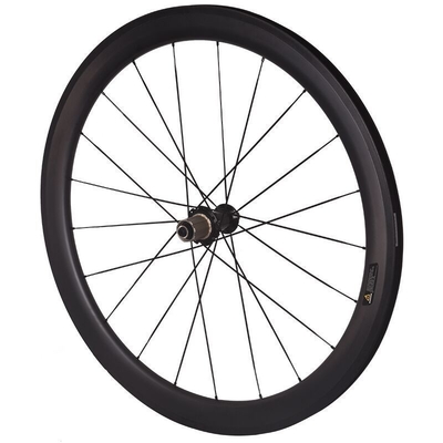 V Brake Rims 700c Bicycle Wheelset 50mm Carbon Fiber Pillar 1423 Spokes