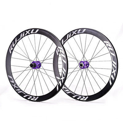 700C Road Bicycle Wheel Set Black With Disc Brake And 50mm Frame Height Six Jaw
