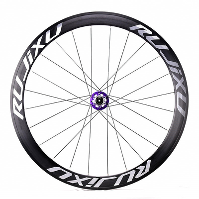 700C Road Bicycle Wheel Set Black With Disc Brake And 50mm Frame Height Six Jaw