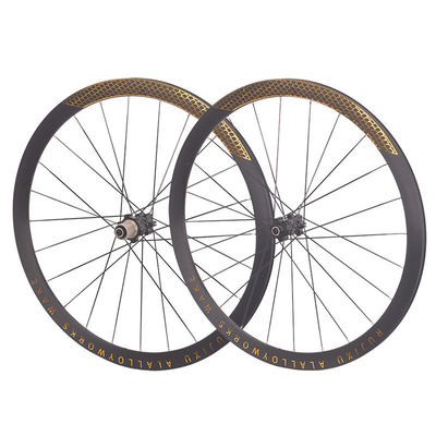 38mm Disc Brake Wheelset 700C Bicycle Wheelset 24 / 24H Tubeless Clincher 700C Bicycle Wheelset