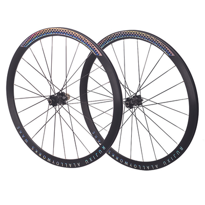 38mm Disc Brake Wheelset 700C Bicycle Wheelset 24 / 24H Tubeless Clincher 700C Bicycle Wheelset