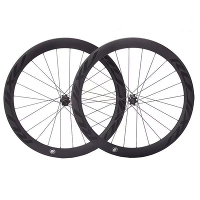 UD Matte 700C Road Bike Wheelset Pillar Spokes With 50mm Disc Brake Center Lock