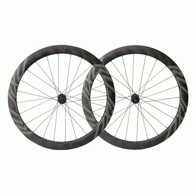 Ultra Light 700C Disc Brake Wheelset 36T 50mm Depth 20 / 24H Spoke Hole Road Bike Wheel Set