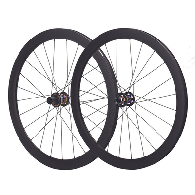 700C RUJIXU Carbon Fiber 46MM Rim Five Perrin Disc Brake 24H Super Loud HUB Road Disc Brake Wheel Set for End Road Bikes