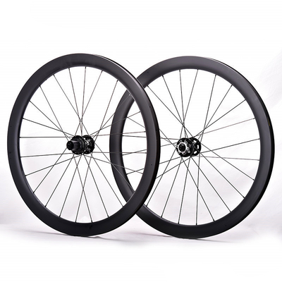 700C RUJIXU Carbon Fiber 46MM Rim Five Perrin Disc Brake 24H Super Loud HUB Road Disc Brake Wheel Set for End Road Bikes