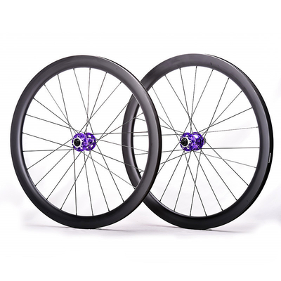 700C RUJIXU Carbon Fiber 46MM Rim Five Perrin Disc Brake 24H Super Loud HUB Road Disc Brake Wheel Set for End Road Bikes