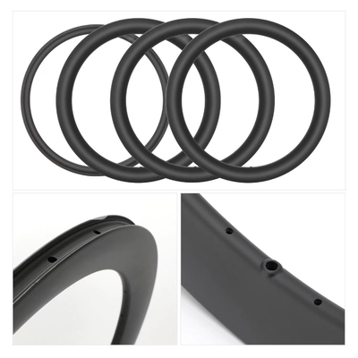 Matte Finish 700C Road Bike Wheel Rim With V Brake System Clincher Type 38/50/60/88mm