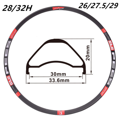 Depth 20mmm Wheelset Rim 27.5" Mountain Bike Rims 28 Hole French Valve Disc Brake System