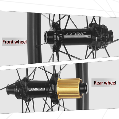 JIELEI High Quality 32mm Carbon Bicycle Wheelset 700c 24 Holes Four Claw Clincher Disc Brake Tubeless Wheel