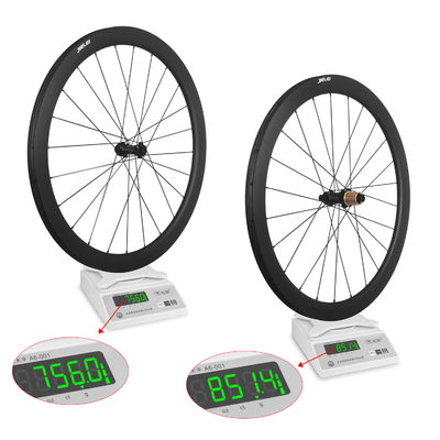 JIELEI High Quality 700c Carbon Fibre Bicycle Wheelset 46mm 24 Holes Four Claw Clincher Disc Brake Tubeless Road Bike Wheels