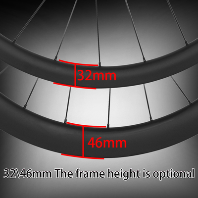 RUJIXU Factory 700c 32mm Carbon Clincher Disc Brake Wheelset 24 Holes MC-2/R 240/RD-36T Tubeless Road Bike Wheels