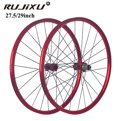 RUJIXU 27.5/29 Inch BMX Mountain Bike Wheelset with 24 Hole Aluminium Alloy Rim Disc Brake Wheelset