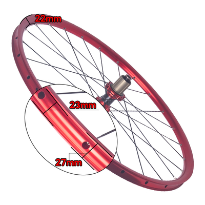 RUJIXU 27.5/29 Inch BMX Mountain Bike Wheelset with 24 Hole Aluminium Alloy Rim Disc Brake Wheelset