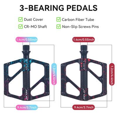 JIELEI Bicycle Pedal Aluminum Alloy Ultralight Seal 3 Bearing Road Bicycle Pedals Accessories Mountain Road Bike Bearing Pedal