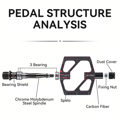 JIELEI Bicycle Pedal Aluminum Alloy Ultralight Seal 3 Bearing Road Bicycle Pedals Accessories Mountain Road Bike Bearing Pedal