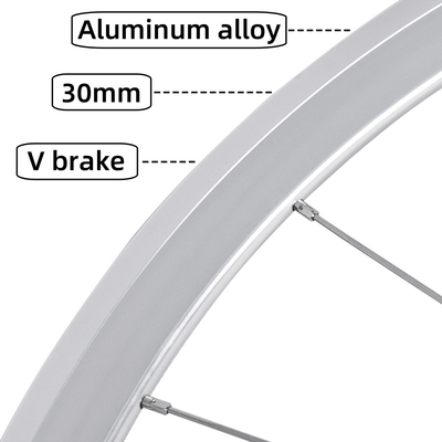  High-quality 700C Road Bicycle Wheelset Aluminum Alloy with 30mm V/C Brake Custom Logo Support Bike Wheelset