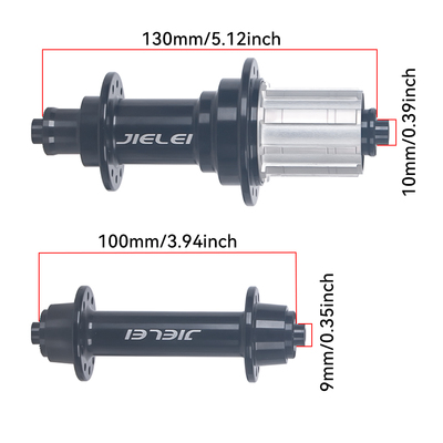 JIELEI Ultralight 4 Claw Alloy Road Bicycle Hub 20/24H Quick-Release Straight-Pull for Front & Rear with Freehub HG Body