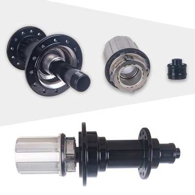 JIELEI Ultralight 4 Claw Alloy Road Bicycle Hub 20/24H Quick-Release Straight-Pull for Front & Rear with Freehub HG Body