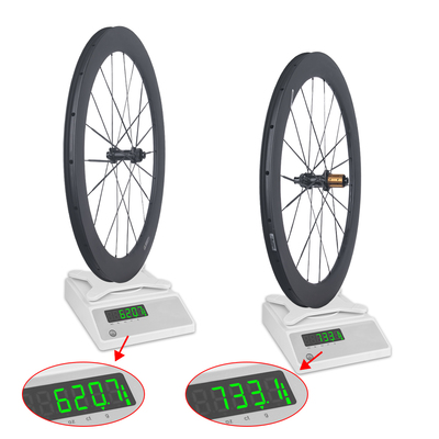 Ultra-Light 700C Carbon Fiber Road Bicycle Wheel Set 28mm Wide 60mm 5.2mm Carbon Fiber Spokes 20 Holes Disc Brake Wheelset