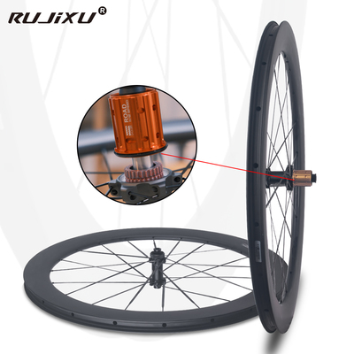 Ultra-Light 700C Carbon Fiber Road Bicycle Wheel Set 28mm Wide 60mm 5.2mm Carbon Fiber Spokes 20 Holes Disc Brake Wheelset
