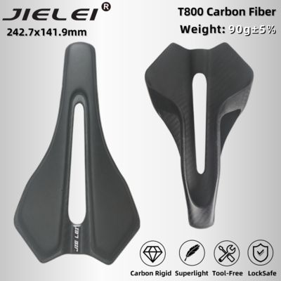 JIELEI Racing Bicycle Saddle Hollow Design Titanium/Steel Arch Carbon Fiber Material Massage Ventilation for Mountain Road Bikes