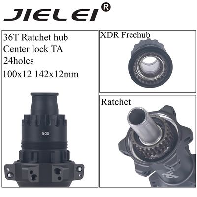 JIELEI 36T Straight-Pull 24-Hole Lightweight Road Bike Hub Aluminum Alloy Center Lock with HG/XDR Supports Road Bike Wheel